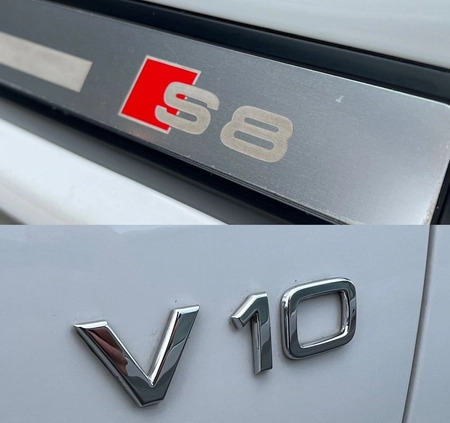 Audi S8 cena 89900 przebieg: 123273, rok produkcji 2007 z Trzebinia małe 781